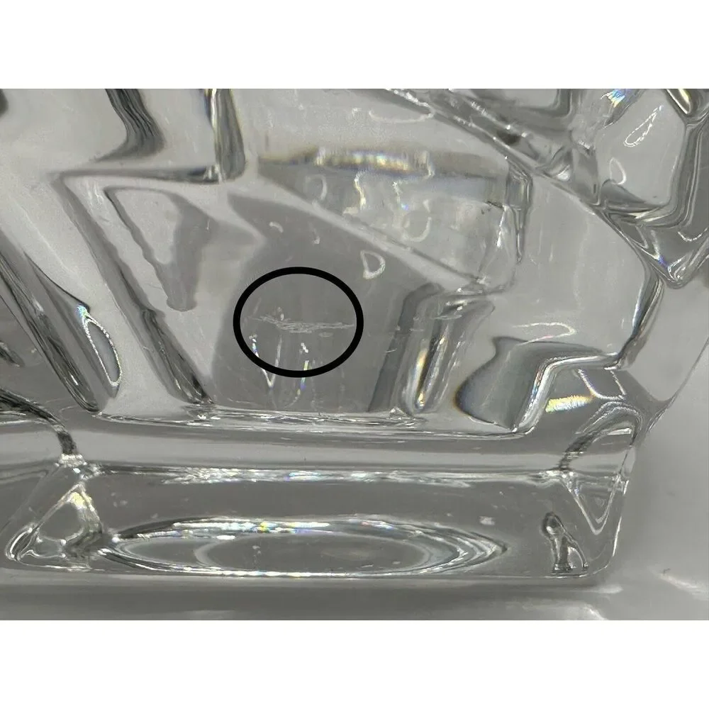 Vintage Mikasa Art Glass Lead Crystal Nut Candy Bowl Tea Light Made in Germany